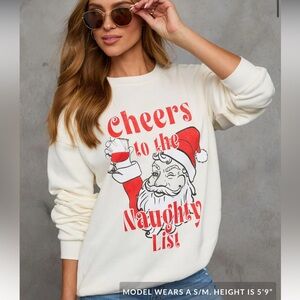 VICI Cheers To The Naughty List Graphic Sweatshirt PROJECT SOCIAL T brand